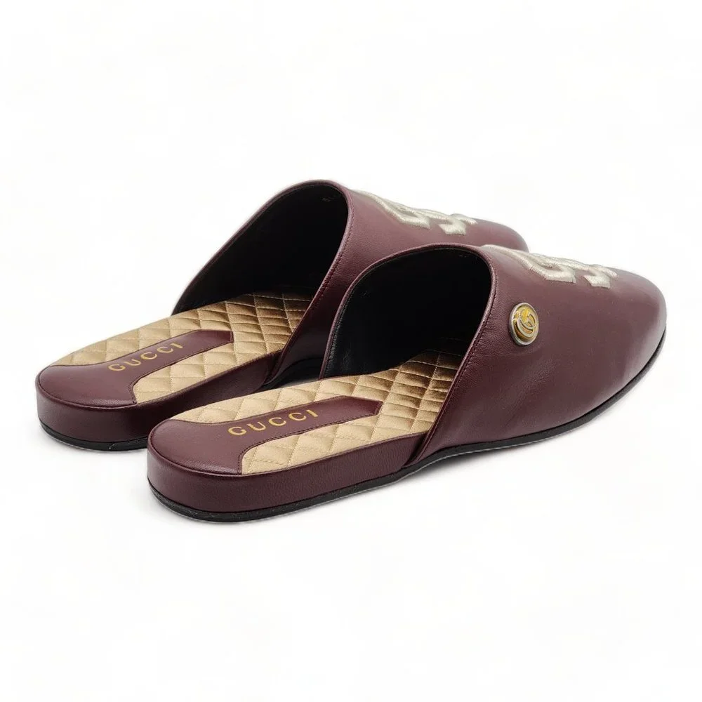 Gucci x SF Giants MLB Leather Open Slip On Loafers - NWB